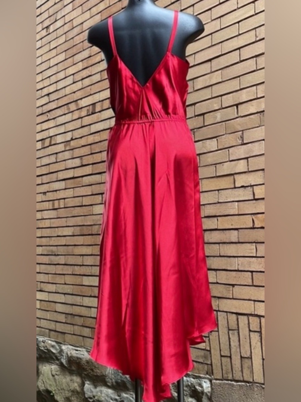 Vintage 90’s Victoria’s Secret red purple faux wrap slip dress Size Small - Picture 3 of 9